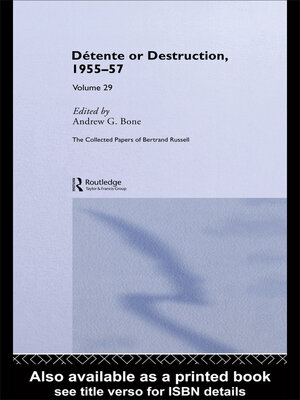 cover image of The Collected Papers of Bertrand Russell Volume 29